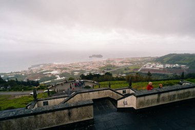 Nossa Sinyora da Paz Kilisesi. Azores. Sao Miguel - 2 Mayıs 2024. Yüksek kalite fotoğraf