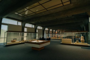 Figueira da Foz, Portekiz - 26 Mayıs 2024 Museu Belediyesi Santos Rocha 'ya giriş. Yüksek kalite fotoğraf