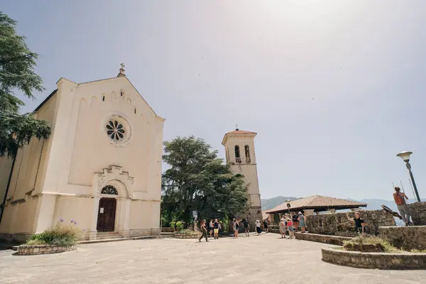 stock image Herceg Novi town, Kotor bay, streets of Herzeg Novi, Montenegro, with old town scenery. High quality photo