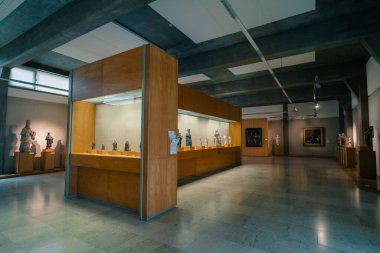 Figueira da Foz, Portekiz - 26 Mayıs 2024 Museu Belediyesi Santos Rocha 'ya giriş. Yüksek kalite fotoğraf