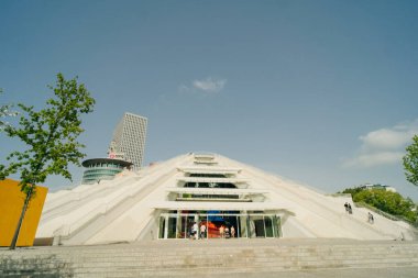 Tirana Pyramid in the center near Skanderbeg Square in Tirana. Albania. Congress Center. High quality photo clipart