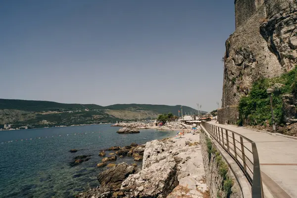 stock image Herceg Novi town, Kotor bay, streets of Herzeg Novi, Montenegro, with old town scenery. High quality photo