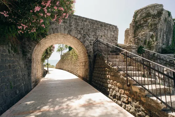 stock image Herceg Novi town, Kotor bay, streets of Herzeg Novi, Montenegro, with old town scenery. High quality photo