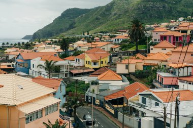 Canical, Madeira Adası, Portekiz - 23 Eylül 2023 - Village Bay. Yüksek kalite 4k görüntü