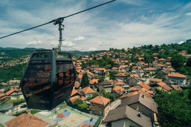 Saraybosna, Bosna-Hersek 'in genel manzarası. Yüksek kalite fotoğraf