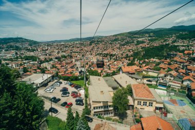 Saraybosna, Bosna-Hersek 'in genel manzarası. Yüksek kalite fotoğraf