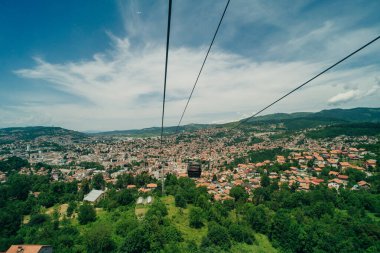 Saraybosna, Bosna-Hersek 'in genel manzarası. Yüksek kalite fotoğraf