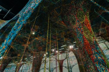 Lisboa, Portekiz - 2 Mayıs 2024 MAAT - Lizbon şehrinde Sanat, Mimarlık ve Teknoloji Müzesi. Yüksek kalite fotoğraf