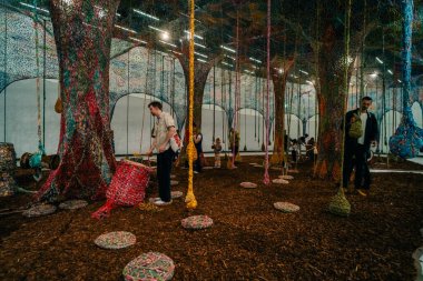 Lisboa, Portekiz - 2 Mayıs 2024 MAAT - Lizbon şehrinde Sanat, Mimarlık ve Teknoloji Müzesi. Yüksek kalite fotoğraf