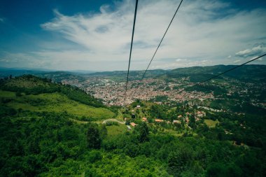 Saraybosna, Bosna-Hersek 'in genel manzarası. Yüksek kalite fotoğraf
