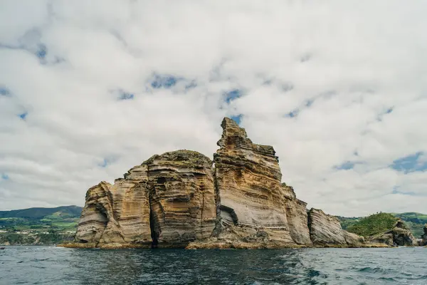 stock image Rock Formations at the Islet of Vila Franca do Campo in Sao Miguel, Azores Islands. High quality photo