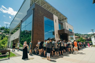 Saraybosna, Bosna-Hersek 'in genel manzarası. Yüksek kalite fotoğraf
