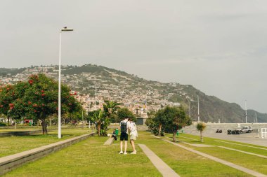 Yachts marina in Funchal seaport, Madeira island, Portugal. High quality photo clipart