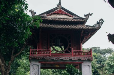 Hanoi, Vietnam 'daki Edebiyat Tapınağı Van Mieu. Yüksek kalite fotoğraf