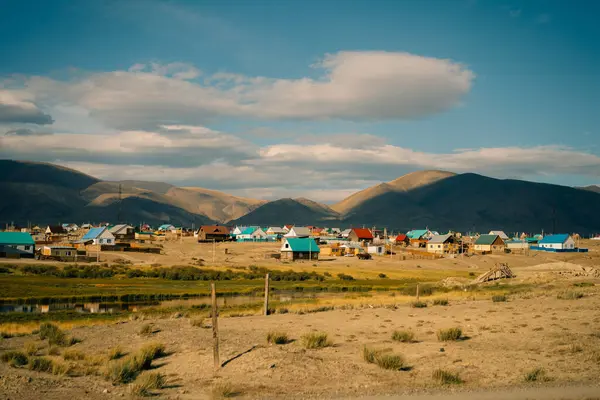 Stock image Rural locality of village Kosh-Agach, Altai Republic, Russia. High quality photo