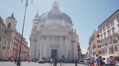 İtalya, Montesanto 'da Santa Maria Bazilikası - 2 Mayıs 2024. Yüksek kalite 4k görüntü