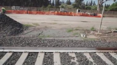 Demiryolu tamiri. Trenden görüntü. Yüksek kalite 4k görüntü