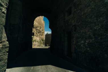 Cagliari, Sardinya İtalya 09 Eylül 2024 Sokak manzaralı. Yüksek kalite fotoğraf