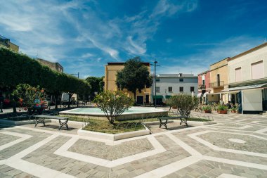 view of the streets in the city Sant'Antioco, Sardinia, Italy. High quality photo clipart