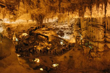  Grotta di Nettuno, Capo Caccia, Alghero, Sardinya, İtalya. Yüksek kalite fotoğraf