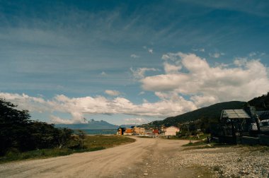 Arjantin, Tierra del Fuego Ulusal Parkı 'ndaki Lapataia körfezi. Yüksek kalite fotoğraf