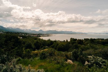 Arjantin, Tierra del Fuego Ulusal Parkı 'ndaki Lapataia körfezi. Yüksek kalite fotoğraf
