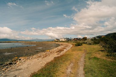 Arjantin, Tierra del Fuego Ulusal Parkı 'ndaki Lapataia körfezi. Yüksek kalite fotoğraf