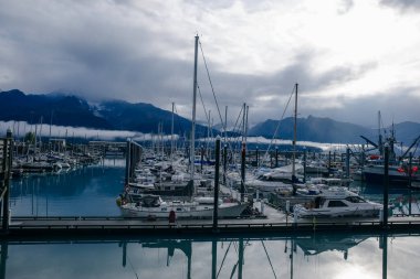 VALDEZ, ALASKA - Bölüm 27, 2024 Balıkçılık Limanı. Valdez çok önemli bir limandır, ABD 'nin en kuzeydeki limanıdır ve donmaz. Yüksek kalite fotoğraf