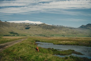 Lomagnupur a Mountain on the South Coast of Iceland. High quality photo clipart