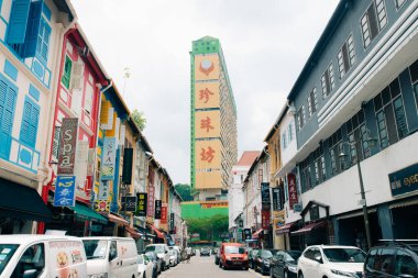 Singapur 'daki Çin Mahallesi' nde. Singapur 'da seyahat. Yüksek kalite fotoğraf