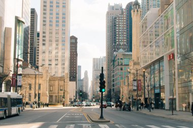 Chicago, Illinois Bulvarı, ABD - 2 Ekim 2024. Yüksek kalite fotoğraf