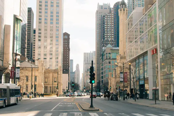 Chicago, Illinois Bulvarı, ABD - 2 Ekim 2024. Yüksek kalite fotoğraf