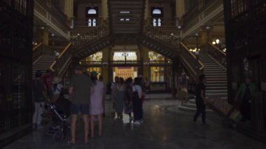 MEXICO CITY, MEXICO - Mayıs 2023 Merkez Postane Palacio del Correo Meksika dahili salonu. Yüksek kalite 4k görüntü