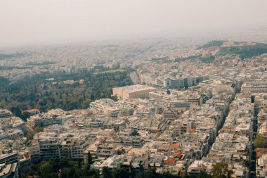 Akropolis ve Parthenon Atina 'dan alınan manzara manzaraları. Yüksek kalite fotoğraf