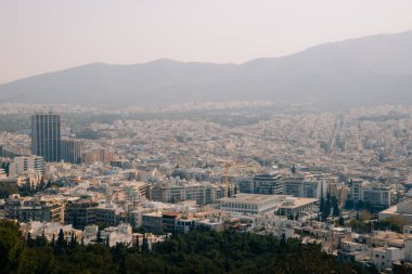Akropolis ve Parthenon Atina 'dan alınan manzara manzaraları. Yüksek kalite fotoğraf