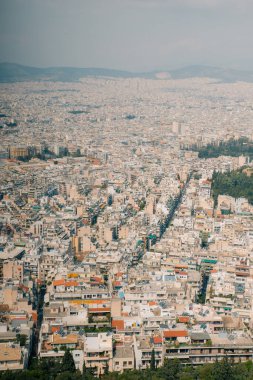 Akropolis ve Parthenon Atina 'dan alınan manzara manzaraları. Yüksek kalite fotoğraf
