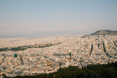 Akropolis ve Parthenon Atina 'dan alınan manzara manzaraları. Yüksek kalite fotoğraf