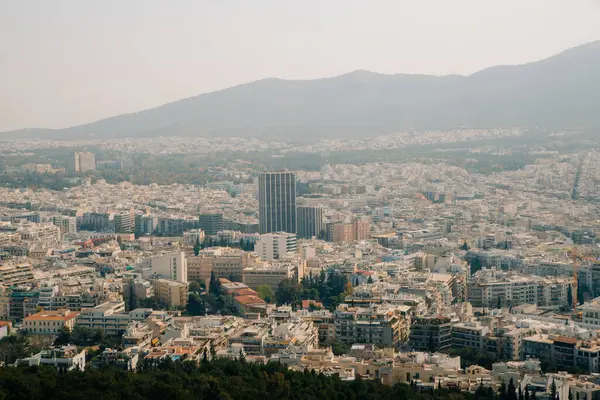 Akropolis ve Parthenon Atina 'dan alınan manzara manzaraları. Yüksek kalite fotoğraf