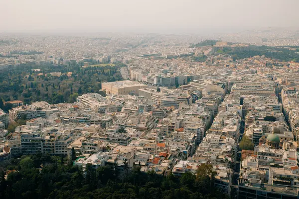 Akropolis ve Parthenon Atina 'dan alınan manzara manzaraları. Yüksek kalite fotoğraf