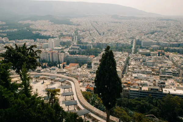 Akropolis ve Parthenon Atina 'dan alınan manzara manzaraları. Yüksek kalite fotoğraf