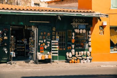 Athens, Greece - 25 Nov 20223 Touristic items sold at a gift shop in the central bazaar of Athens. High quality photo clipart