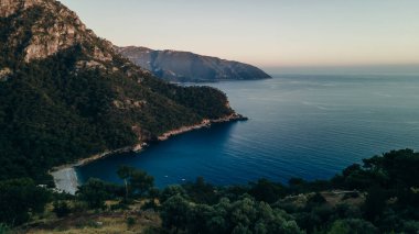 Kabak Körfezi Drone Fotoğrafı, Ege Denizi Fethiye, Mugla Turkey. Yüksek kalite fotoğraf