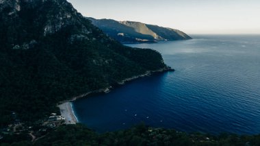 Kabak Körfezi Drone Fotoğrafı, Ege Denizi Fethiye, Mugla Turkey. Yüksek kalite fotoğraf