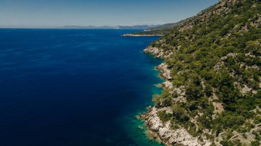 Kabak Körfezi Drone Fotoğrafı, Ege Denizi Fethiye, Mugla Turkey. Yüksek kalite fotoğraf