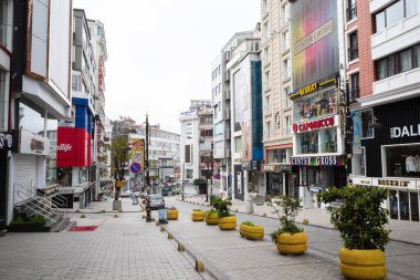 Salgın sırasında İstanbul 'un boş sokakları. Hindi - Mayıs 2020. Yüksek kalite fotoğraf