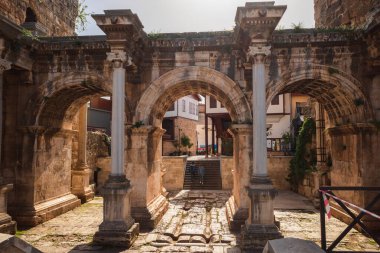 Antalya 'daki Hadrian Kapısı, Türkiye. Yüksek kalite fotoğraf