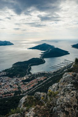 Türkiye 'nin sahil beldesi Kas' ın görkemli panoramik manzarası. - Evet. Yüksek kalite fotoğraf