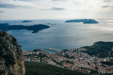 Türkiye 'nin sahil beldesi Kas' ın görkemli panoramik manzarası. - Evet. Yüksek kalite fotoğraf