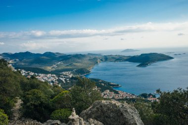 Türkiye 'nin sahil beldesi Kas' ın görkemli panoramik manzarası. - Evet. Yüksek kalite fotoğraf
