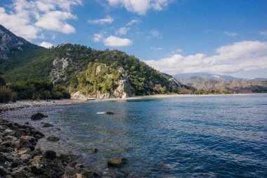 Cirali, Türkiye 'deki doğal plaj. Yüksek kalite fotoğraf